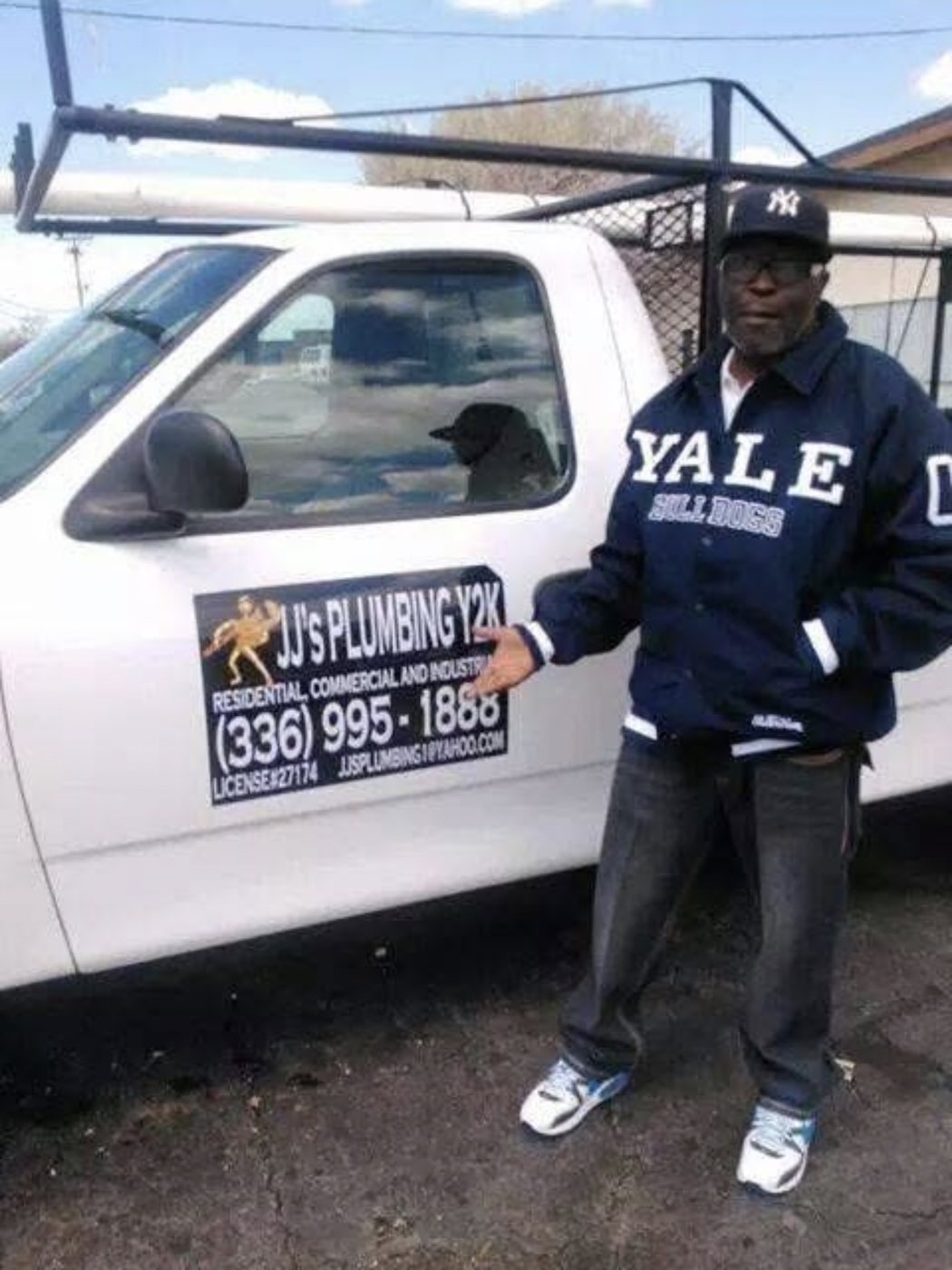 JJ with the JJ's Plumbing Y2K service truck