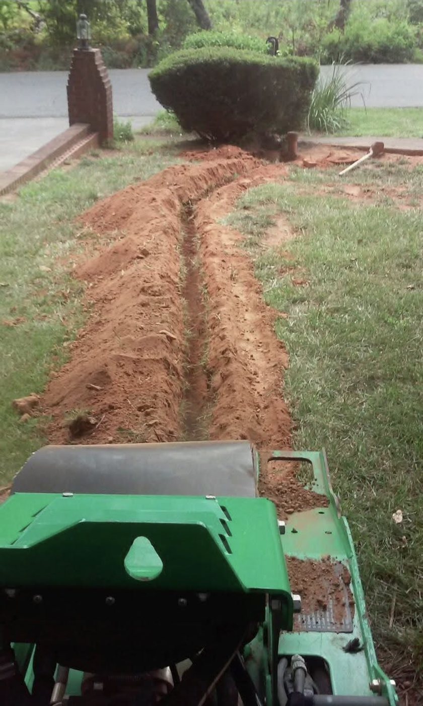 Main water line trench - real JJ's Plumbing Y2K job site